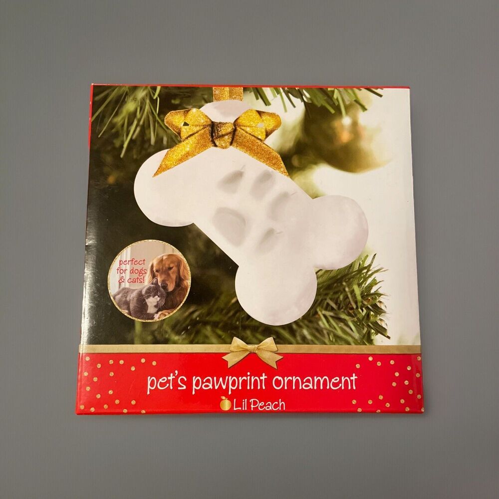 Pearhead Lil Peach DIY Pet Pawprints Ornament For Cats Dogs NIB Complete Kit
